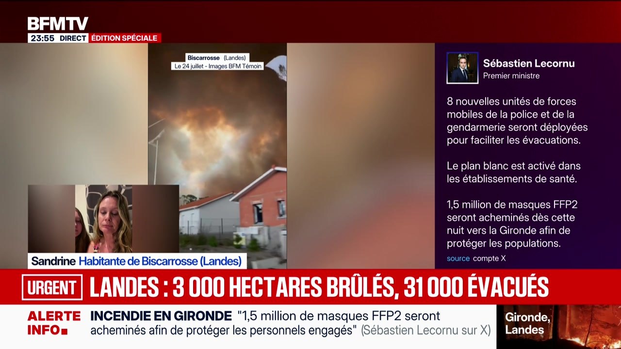 Édition spéciale - Lecornu : les feux « ont atteint un niveau inédit » - 24/07