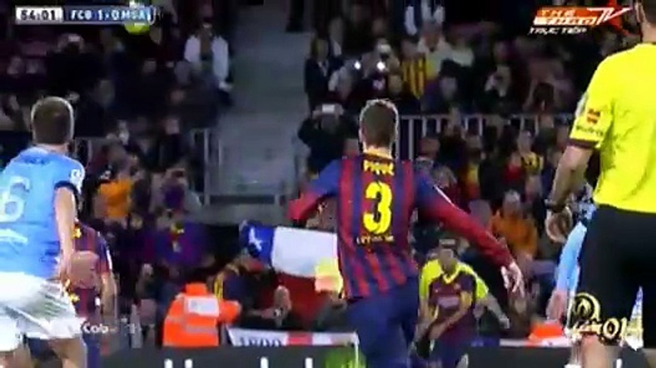 Barcelona 3-0 Malaga - Goals and Highlights (26/1/2014) | VTVcab 3 - Thể Thao TV