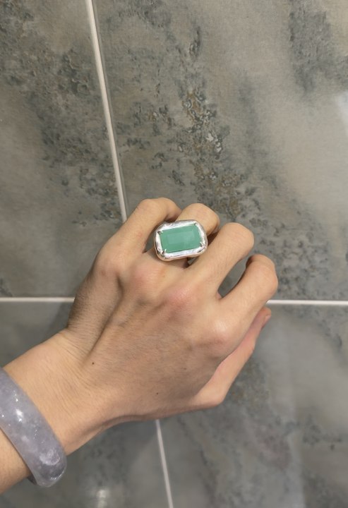 Bague chrysoprase - Binliang Alexander Peng
