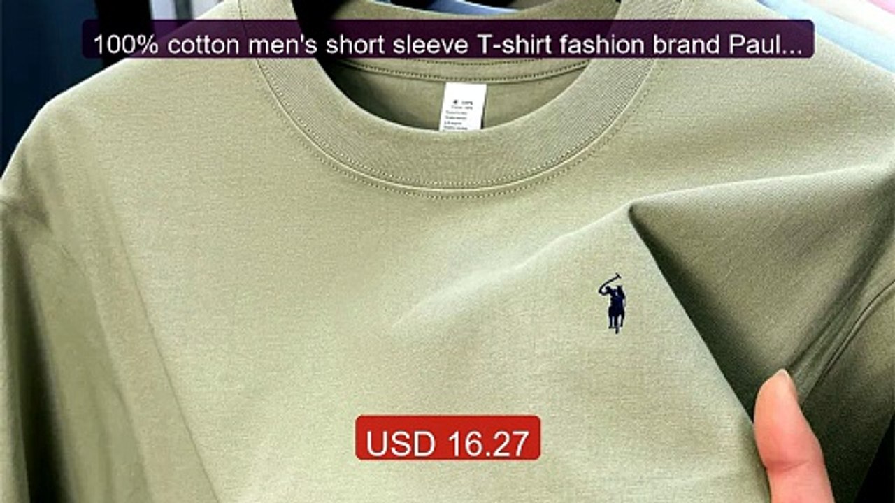 100% cotton men's short sleeve T-shirt fashion brand Paul Pony emb... -- Best Deal 2026 | Shop Now!