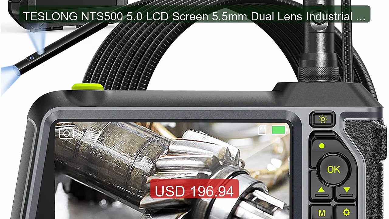 TESLONG NTS500 5.0 LCD Screen 5.5mm Dual Lens Industrial Endos... -- Best Buy 2026 | Great Quality!