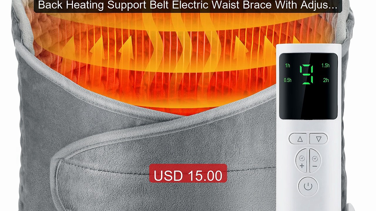 Back Heating Support Belt Electric Waist Brace With Adjustable Tem... -- Best Deal 2026 | Shop Now!