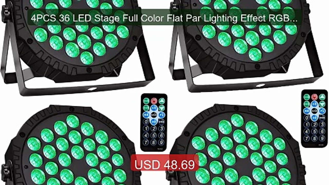 4PCS 36 LED Stage Full Color Flat Par Lighting Effect RGB 3... -- Top Pick 2026 | Unbeatable Price!