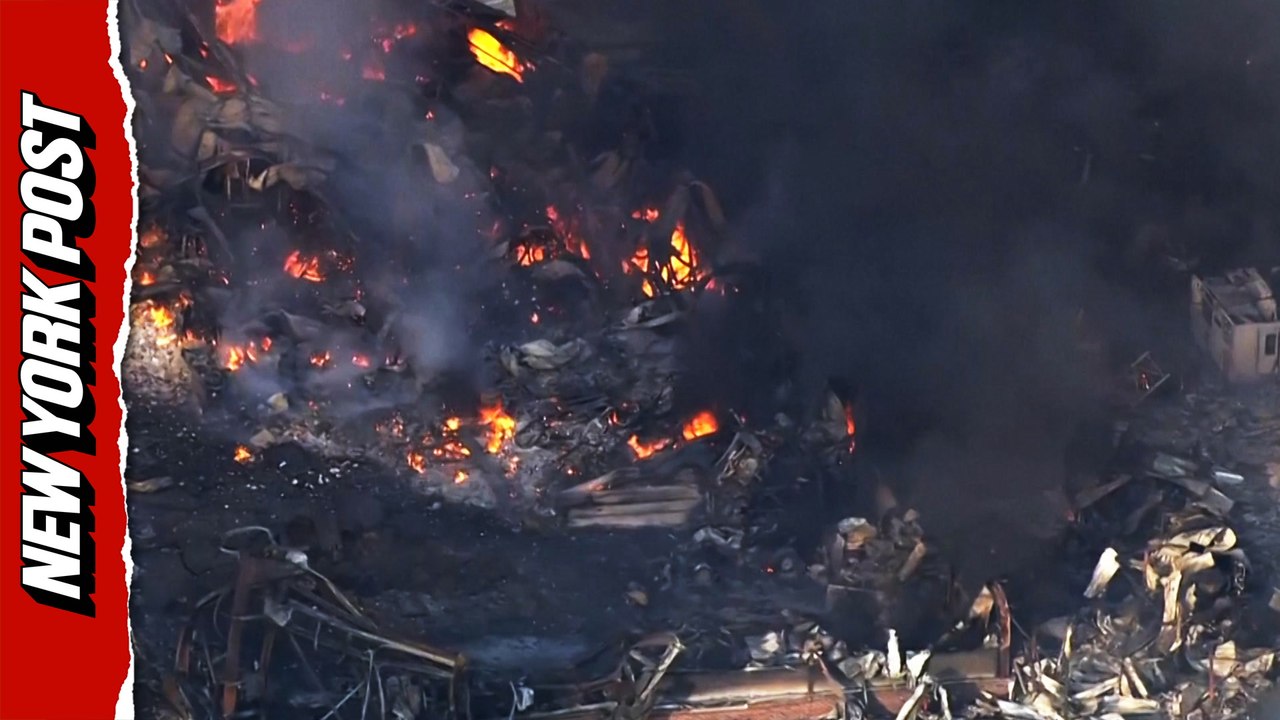 Firefighters Battle Massive Flames After Fertilizer in a British Warehouse Explodes