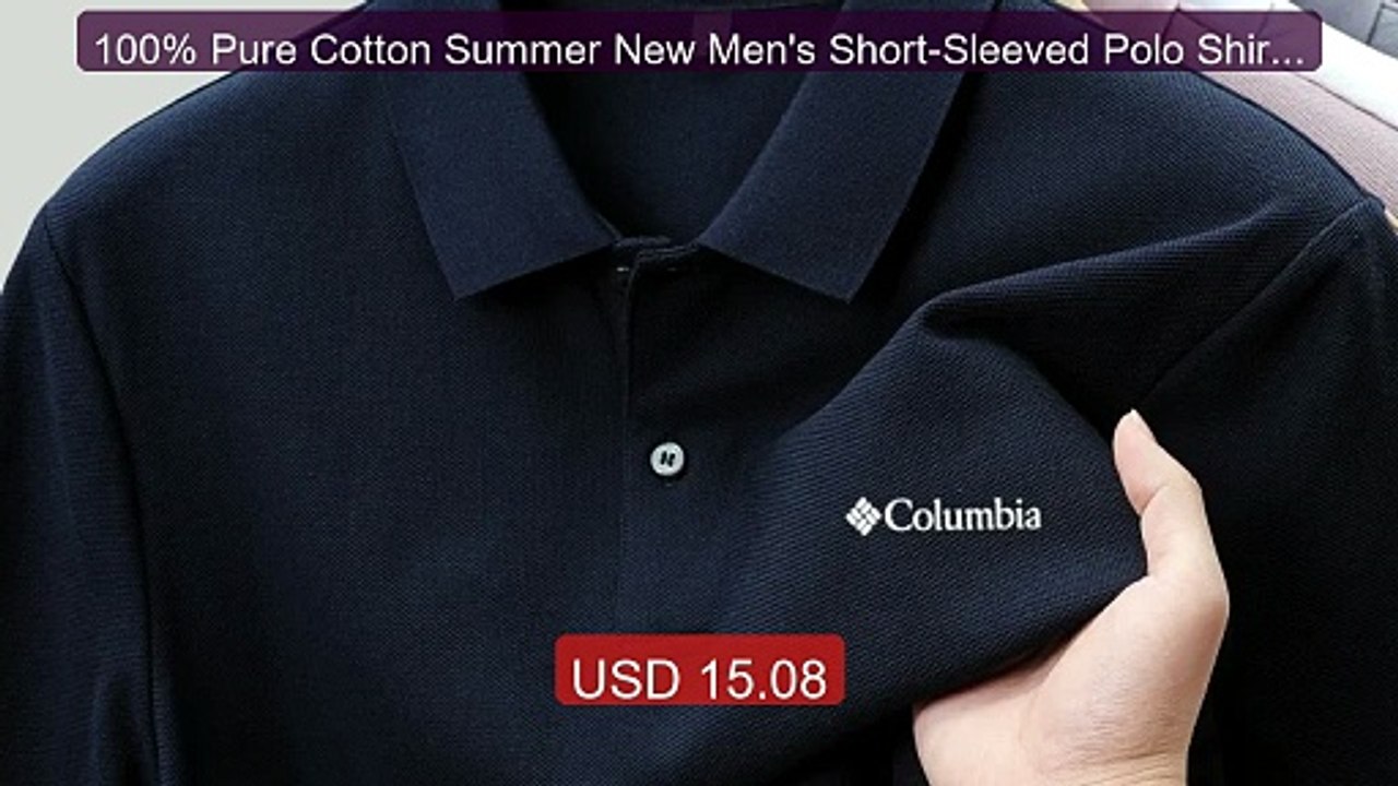 100% Pure Cotton Summer New Men's Short-Sleeved Polo Shirt, Co... -- Best Buy 2026 | Great Quality!