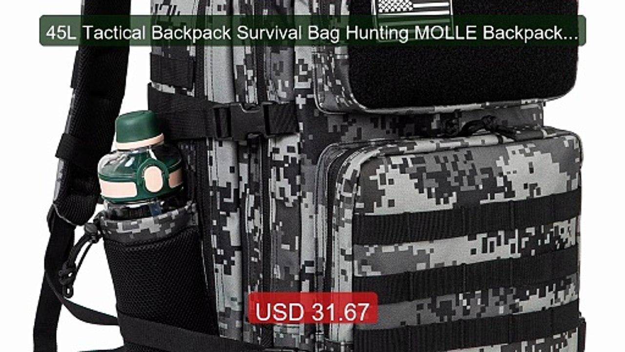 45L Tactical Backpack Survival Bag Hunting MOLLE Backpack GYM... -- Amazing Value 2026 | Must Have!