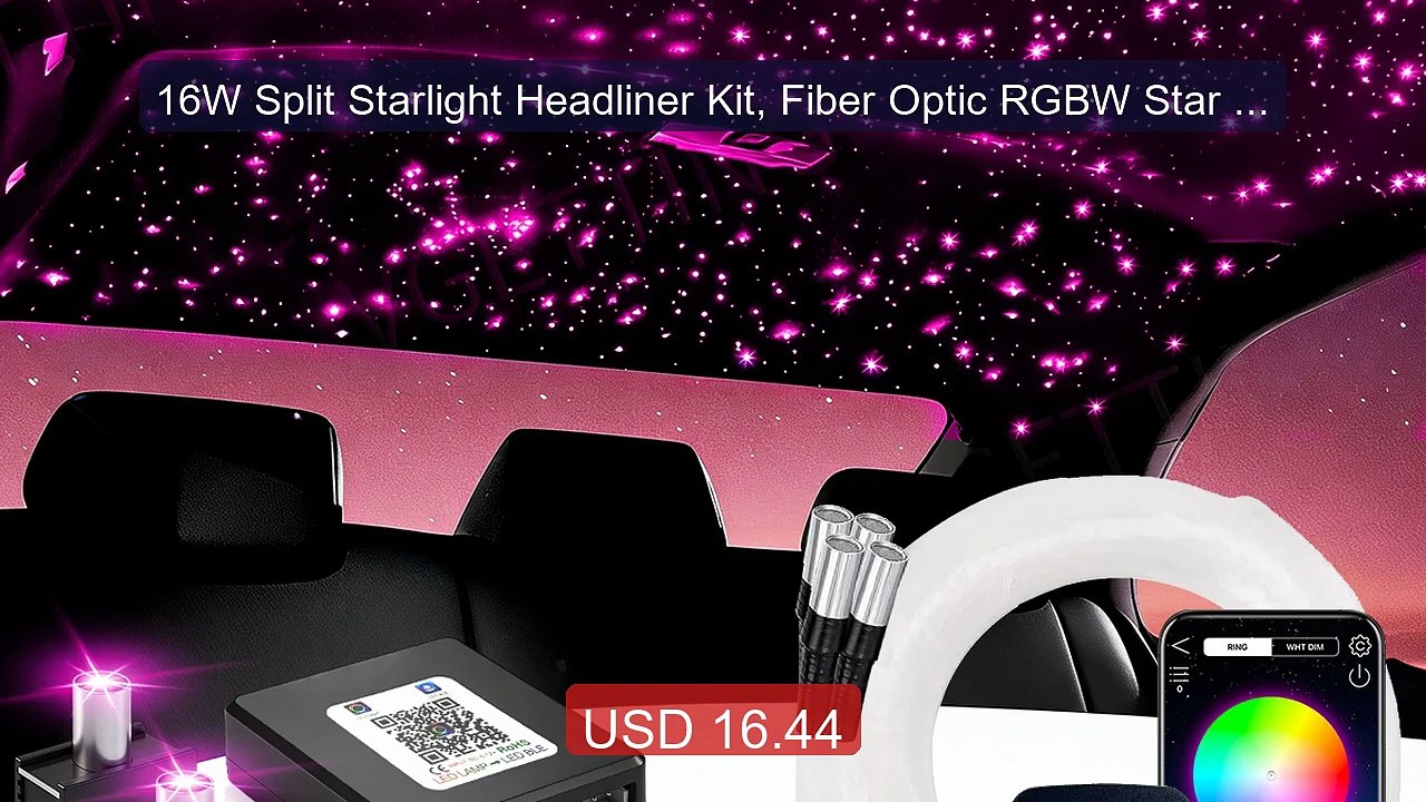 16W Split Starlight Headliner Kit, Fiber Optic RGBW Star Light... -- Hot Deal 2026 | Limited Offer!