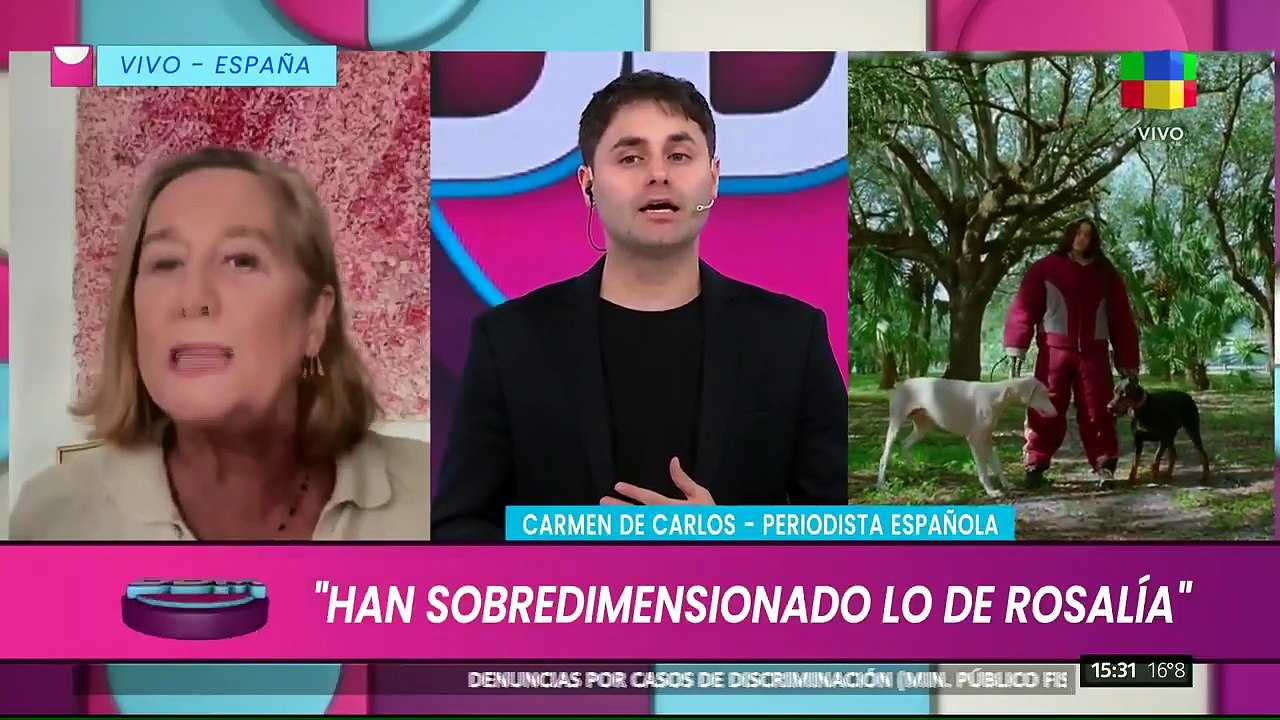 Carmen de Carlos atacó a los periodistas argentinos al querer defender a Rosalía