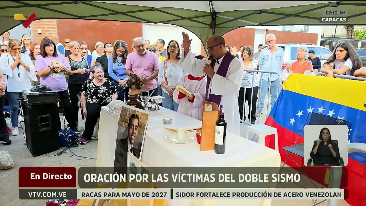 Caracas | En El Paraíso realizaron misa en honor a fallecidos tras los sismos del 24 de junio