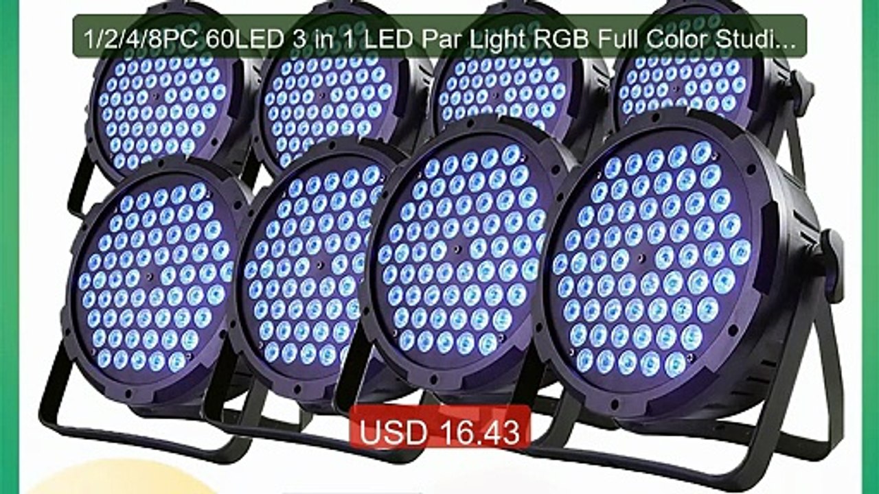 1/2/4/8PC 60LED 3 in 1 LED Par Light RGB Full Color Studio ... -- Top Pick 2026 | Unbeatable Price!