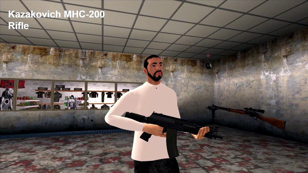 John Mooth: Butterflies & Hurricanes - The DYOM Game (DYOM mission pack on GTA San Andreas) - All Weapons Showcase