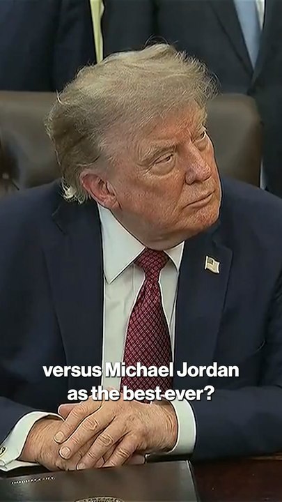 President Trump questions if LeBron James is a racist when asked his stance on the Michael Jordan vs. LeBron GOAT debate.