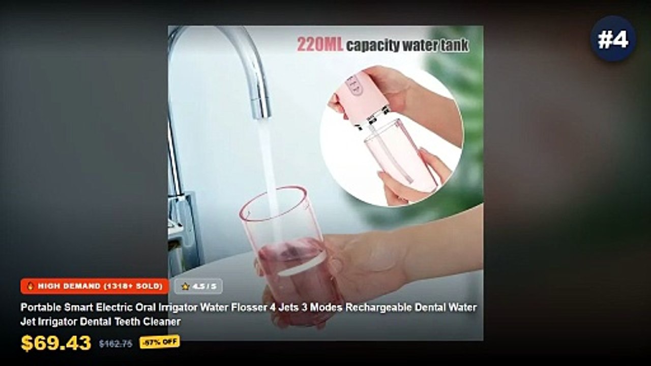 Best Water Flosser Cordless on AliExpress | Review - Oral Irrigator USB Fast Charging Type Oral Irrigator 3 Modes 4 Jet ...