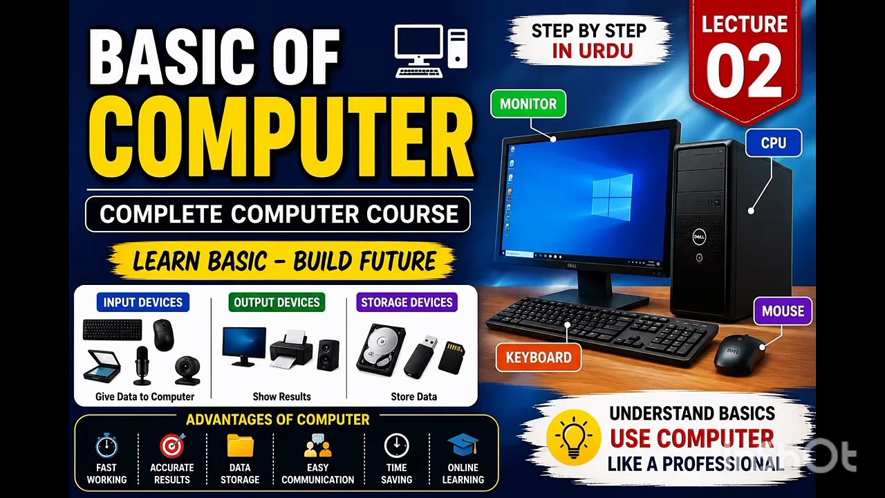 Computer Basics in Urdu _ Lecture 02 _ Complete Computer Course