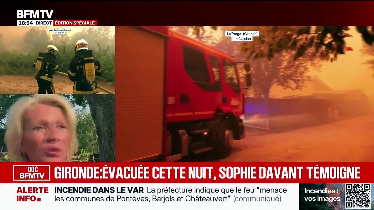 Incendie en Gironde: L'animatrice Sophie Davant raconte son évacuation en urgence du Cap Ferret cette nuit