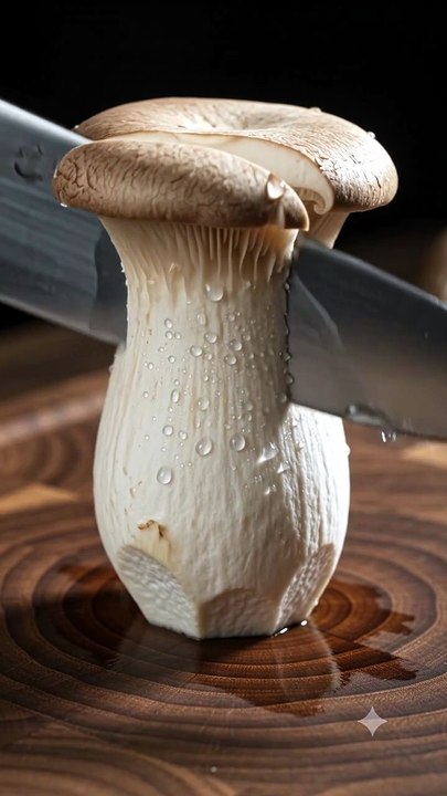 Mushroom Sliced by Chef's Knife ASMR | Perfect Mushroom Cutting in 4K | Original Sound