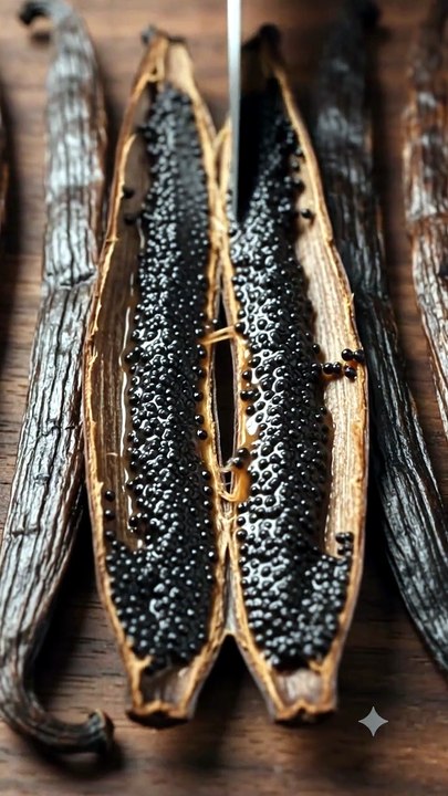 Vanilla Beans Sliced Open ASMR | Satisfying Vanilla Pod Cutting in 4K | Original Sound