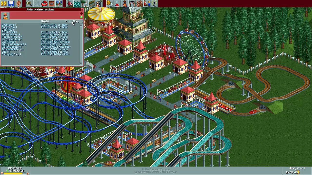 RollerCoaster Tycoon Deluxe Forest Frontiers WI...
