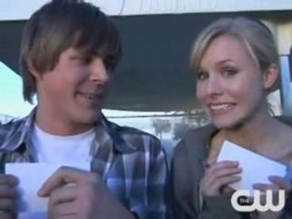 Kirsten and Chris on the set