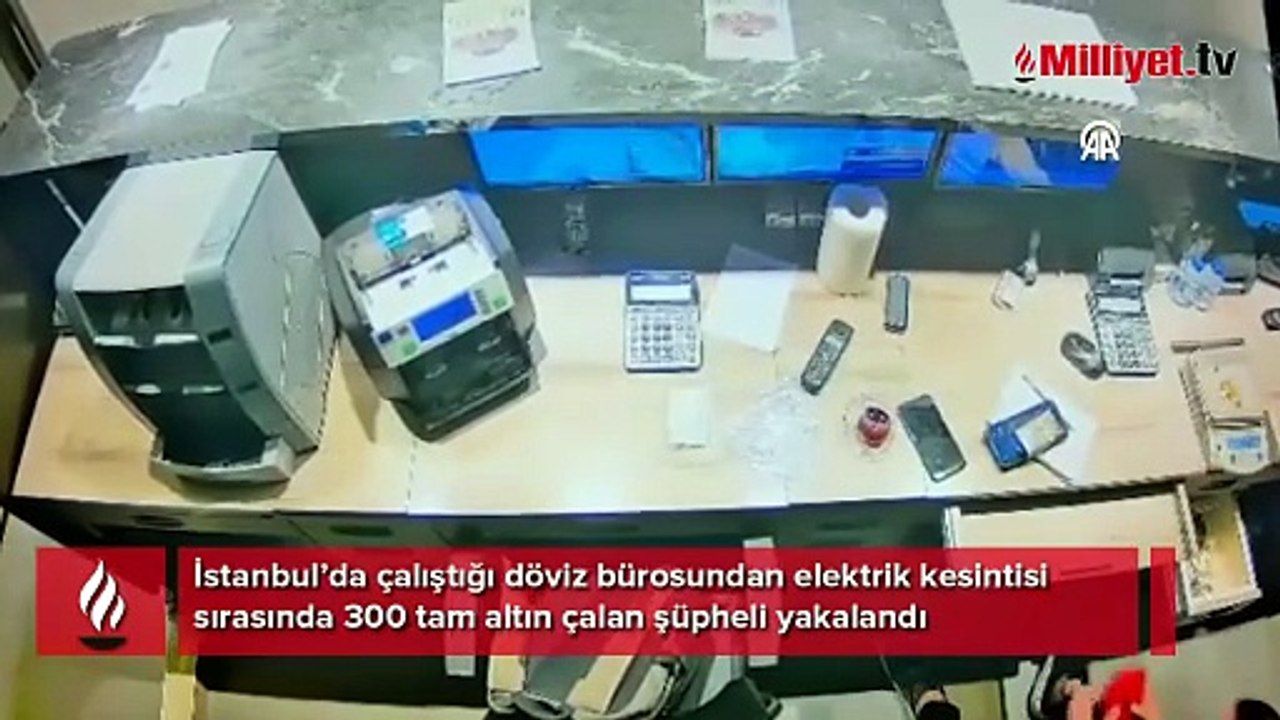 Çalıştığı döviz bürosundan 300 tam altın çaldı