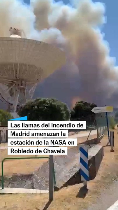 Evacuada la base de la NASA en Robledo de Chavela por un incendio