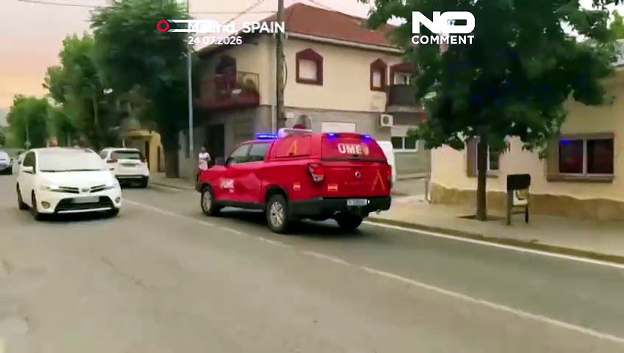 Красное солнце и оранжевое небо: Мадрид борется...