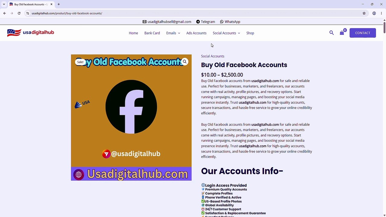 23 Sites to Buy Facebook Account: Verified, PVA, Aged & Bulk