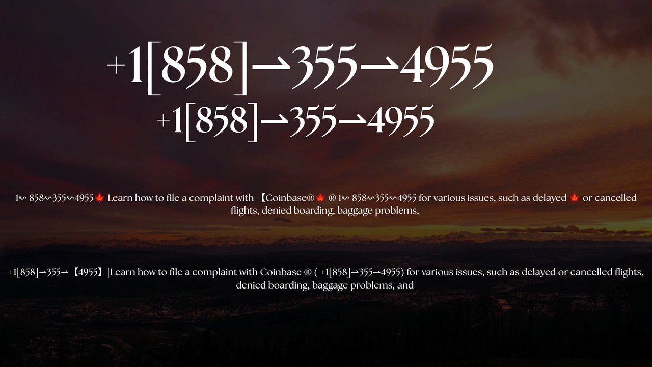 [HashTaG] Coinbase® LOGIN SUPPORT© SUPPoRT℗ Phone NuMber (OfficiAl)