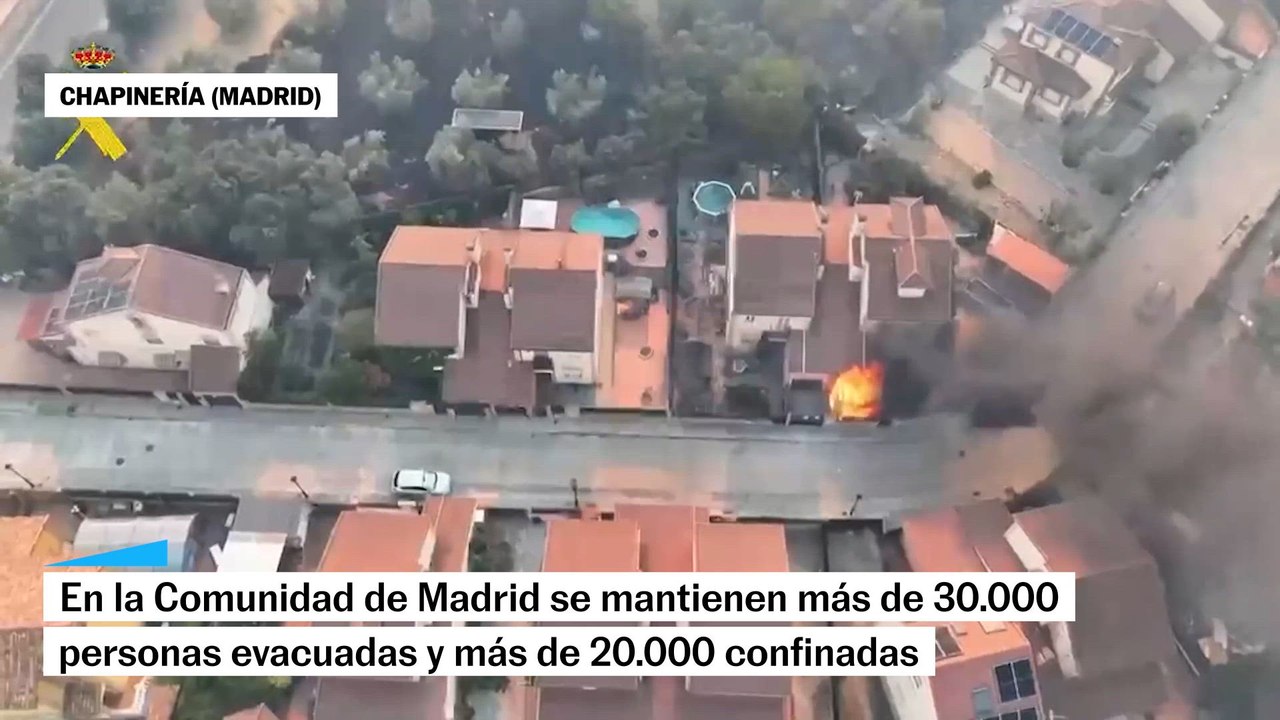 Las últimas imágenes de los incendios en Madrid y Ávila