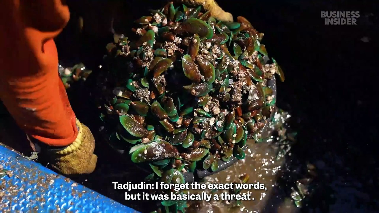 How families risk their lives harvesting toxic green mussels in Indonesia