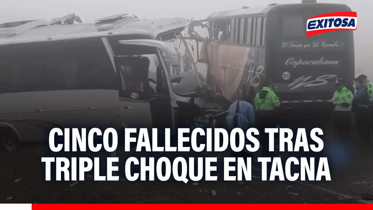 Tacna: Triple choque en Carretera Panamericana deja cinco personas fallecidas