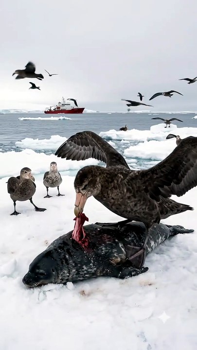 The Vultures of the Southern Ocean | Giant Petrel Scavenging | Deep Wildlife