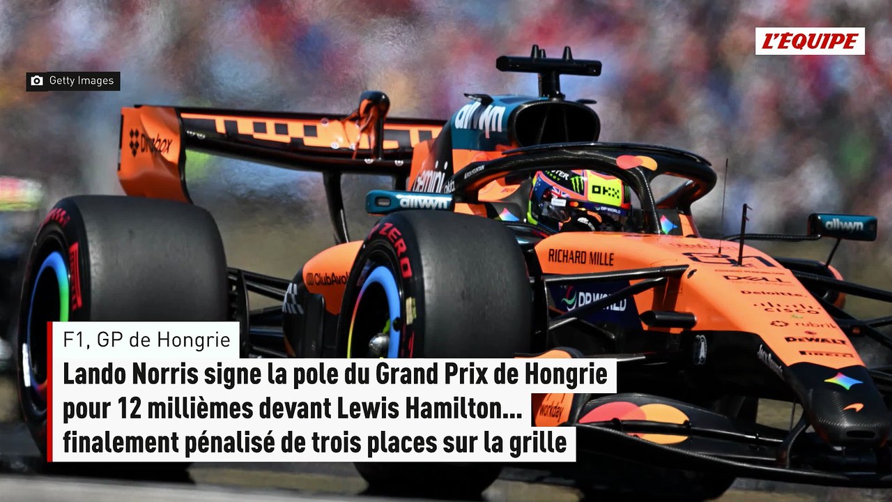 Lando Norris signe la pole du Grand Prix de Hongrie pour 12 millièmes devant Lewis Hamilton - F1 - GP de Hongrie