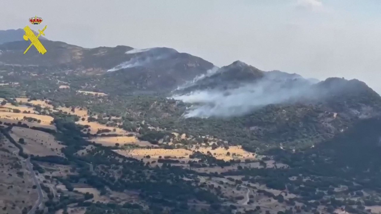 Las imágenes aéreas del incendio de Madrid este sábado