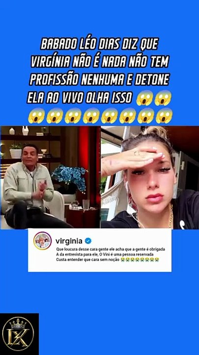 DECLARAÇÃO POLÊMICA: Léo Dias Diz Que Virgínia Não Tem Profissão e Causa Revolta ao Vivo