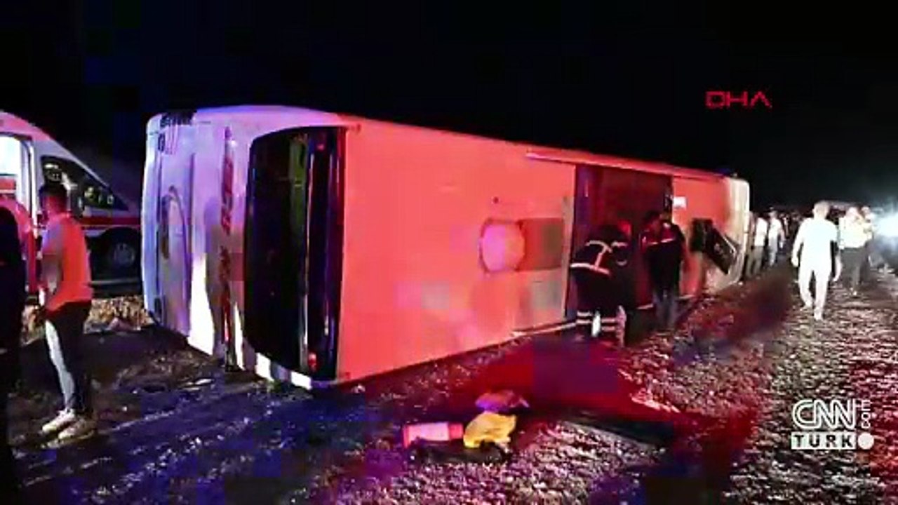 Kırıkkale’de yolcu otobüsü devrildi: 40 yaralı