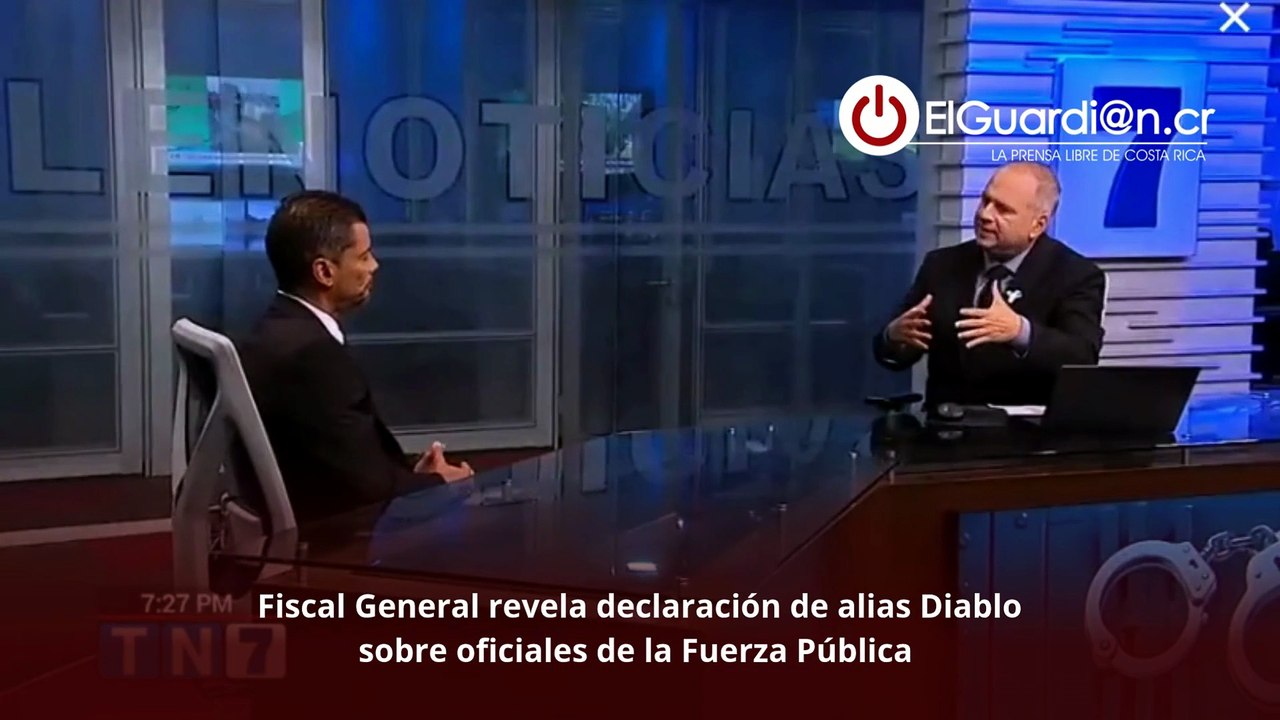 Fiscal General revela declaración de alias Diablo sobre oficiales de la Fuerza Pública