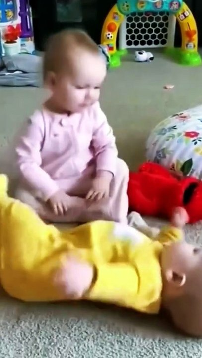 Two Little Babies Playing & Laughing 😂