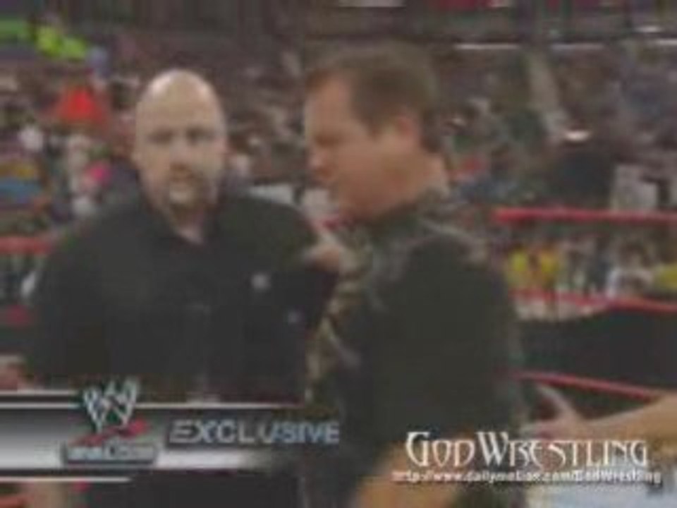 Aftermath of Kane's attack on Raw announce team