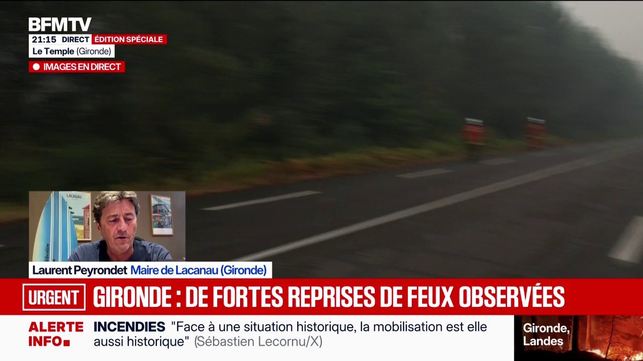 Incendie en Gironde: "On se prépare au pire", explique Laurent Peyrondet, maire de Lacanau