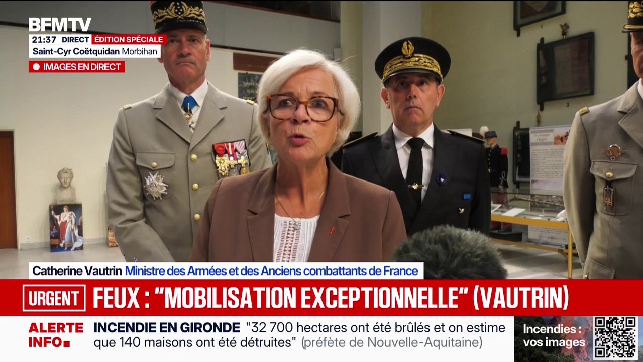 Incendie en Gironde: "Nous avons une mobilisation tout à fait exceptionnelle", déclare la ministre des armées Catherine Vautrin