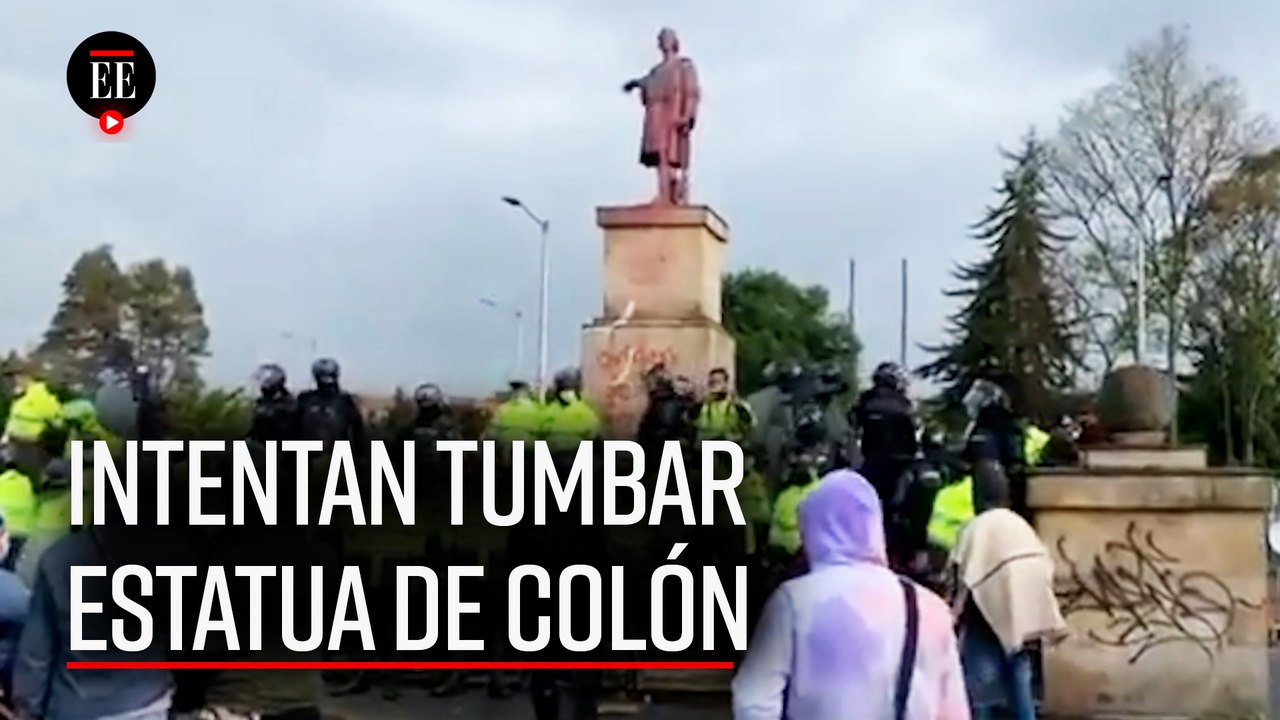¿Por qué indígenas Misak quisieron derribar la estatua de Cristobal Colón?