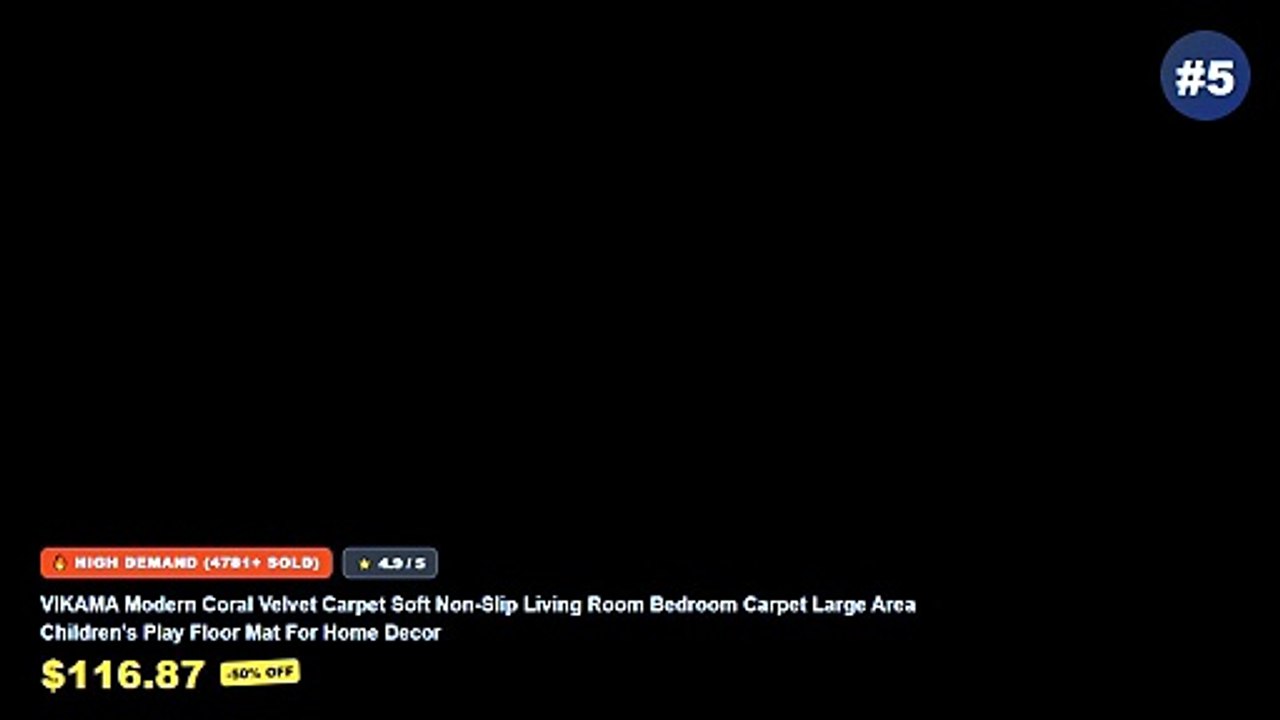 Large Carpet Living Room: Top 5 Best Sellers - VIKAMA Modern Coral Velvet Carpet Soft Non Slip Living Room Bedroom Carpe...