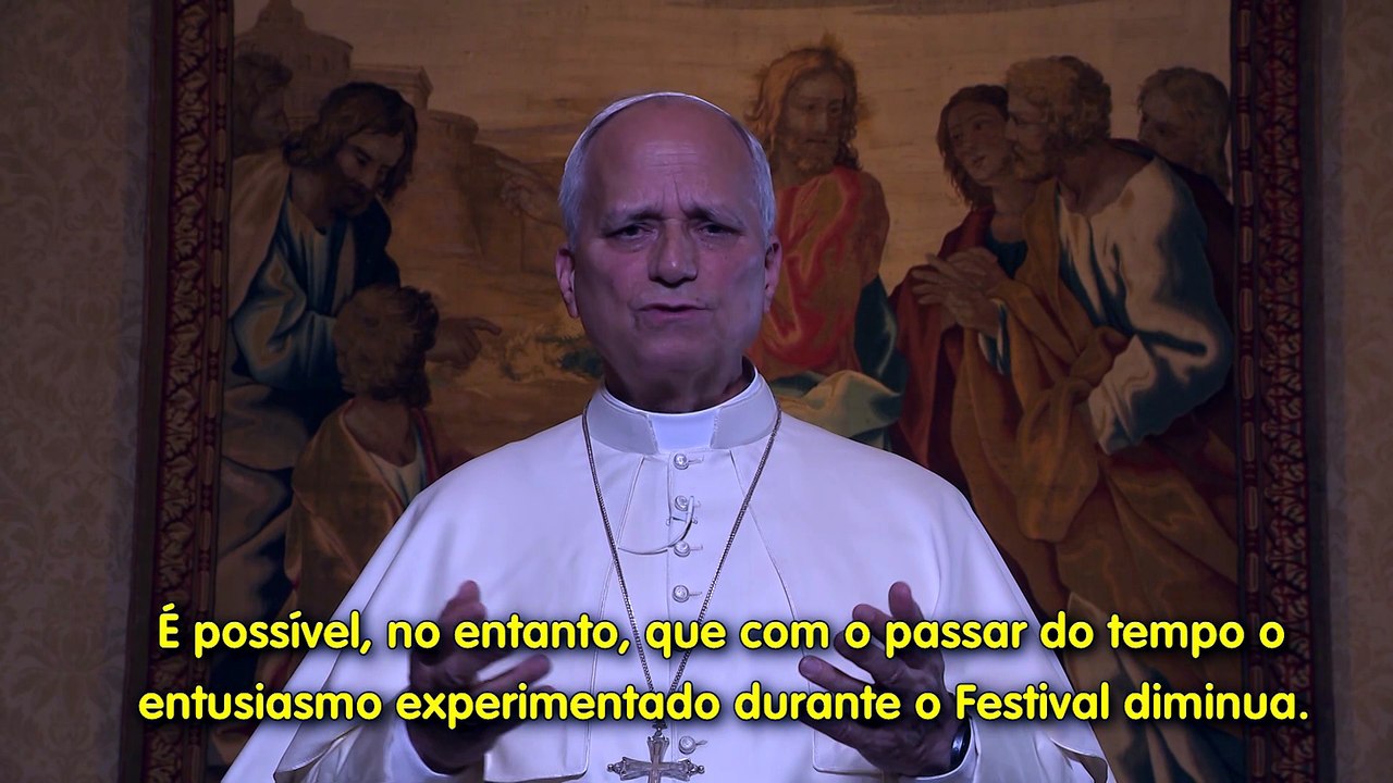 Vídeo completo do papa Leão XIV para o Festival Halleluya