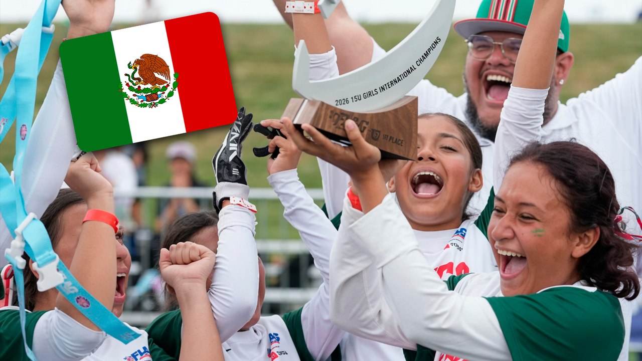 Mexico se convierte en campeón del NFL Flag Championship en 15U Femenil y así celebran