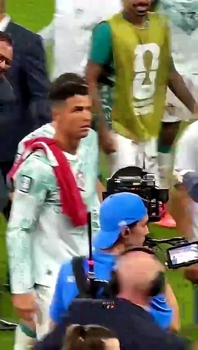 Ronaldo's special gift for his sister 😍 #CR7IR #CristianoRonaldo #Portugal #Football #CR7 🐐 Day 32: After Portugal's 2–1 victory over Croatia, Cristiano Ronaldo took off his match-worn shirt and made sure it reached his sister, Katia Aveiro, who was wat