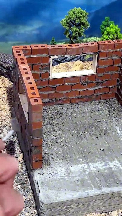Miniature Modern House Build 🏡 | Amazing DIY Mini House Construction #Shorts