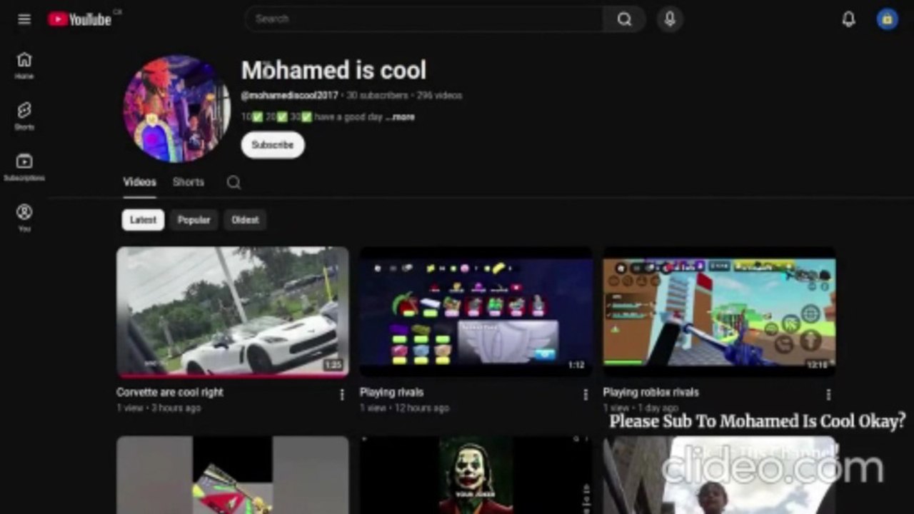 Please Mohamed Is Cool Is My Friend And Sub To Him! (OG & Edited)