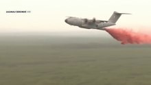 Incendie en Gironde : l'avion militaire A400M a effectué son premier largage