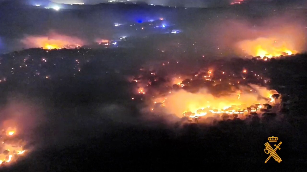La Guardia Civil usa el equipo Pegaso en el incendio de Madrid, Ávila y Toledo
